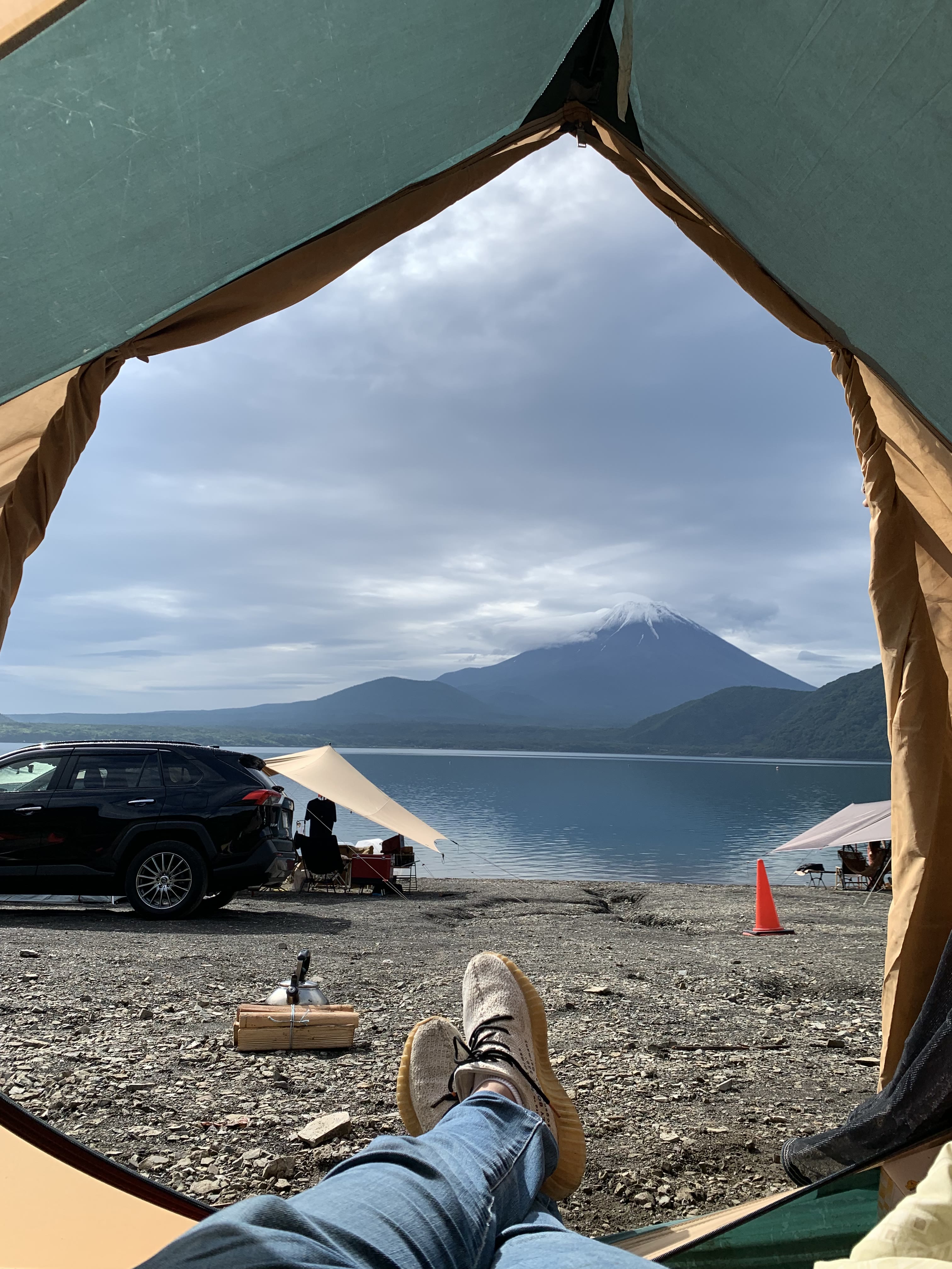 Camping outdoors