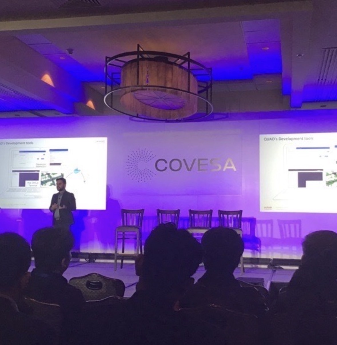 Aman presenting at a COVESA all-members meeting